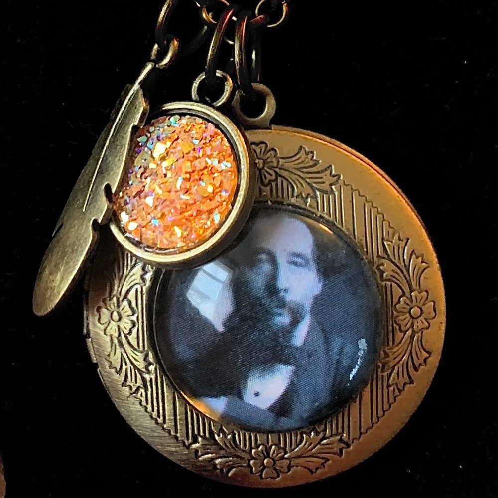 Charles Dickens Locket Necklace